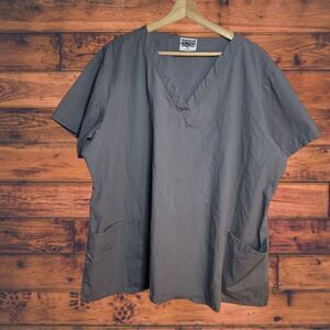 Strictly Scrubs Grey Short Sleeve Scrub Top 3X